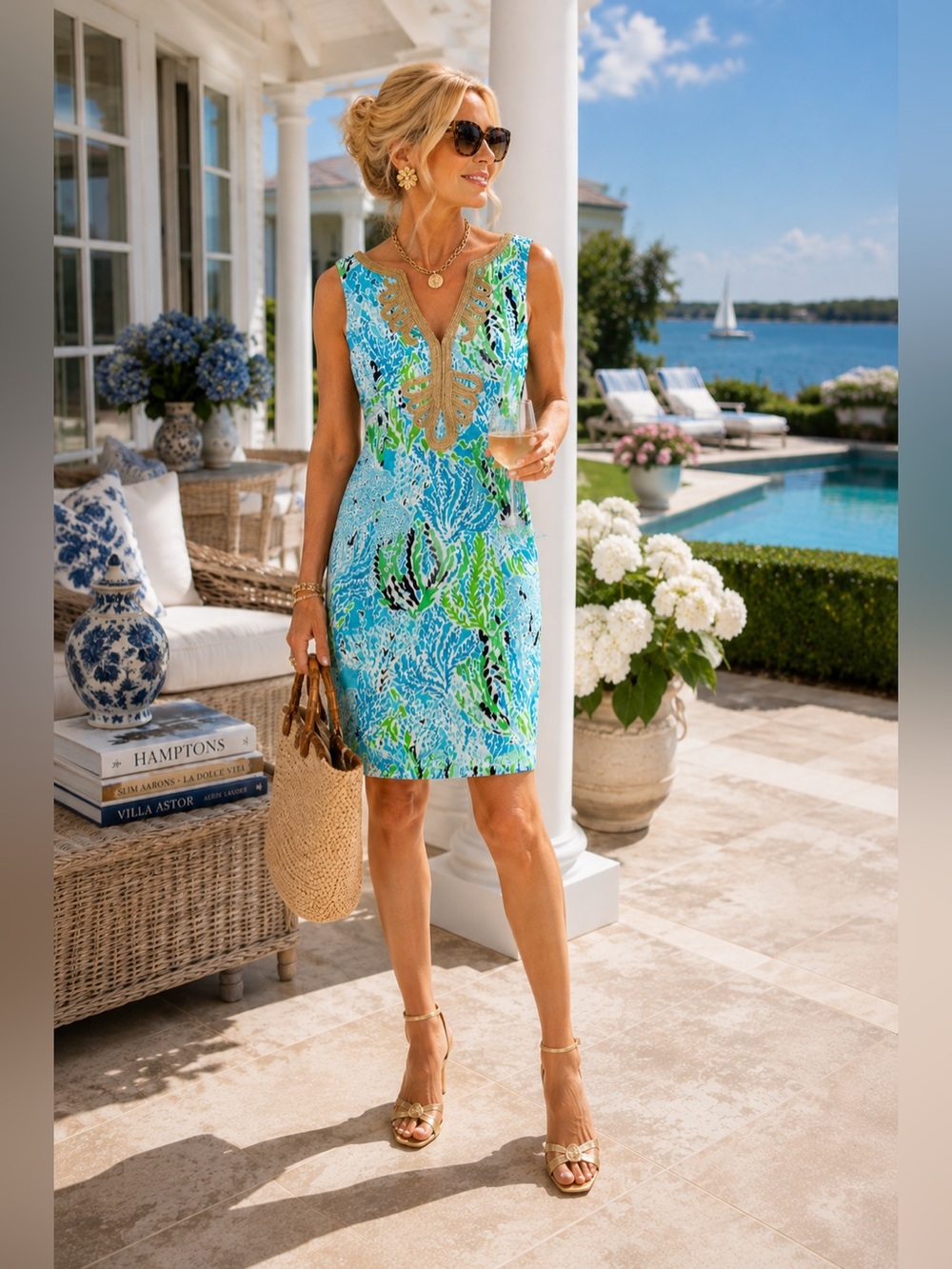 Lilly Pulitzer Janice Shift Dress Spa Blue